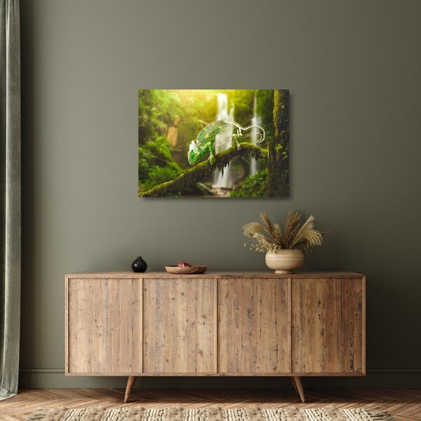 Staklena slika kameleona (70x50 cm)
