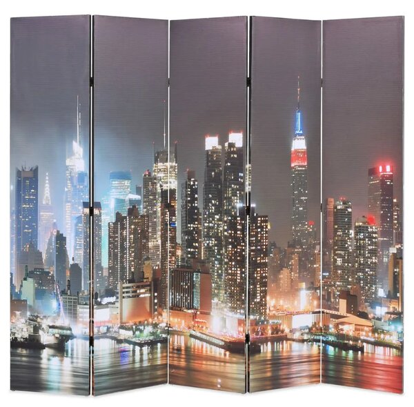 Paravan - Sklopiva sobna pregrada sa slikom New Yorka noću 200 x 170 cm - 200 x 170 cm 1 1 200 x 170 cm