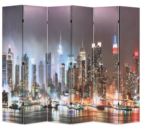 Paravan - Sklopiva sobna pregrada sa slikom New Yorka noću 228 x 170 cm - 228 x 170 cm 1 1 228 x 170 cm