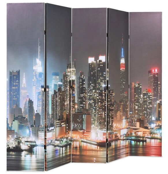 Paravan - Sklopiva sobna pregrada sa slikom New Yorka noću 200 x 170 cm - 200 x 170 cm 1 1 200 x 170 cm