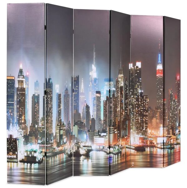 Paravan - Sklopiva sobna pregrada sa slikom New Yorka noću 228 x 170 cm - 228 x 170 cm 1 1 228 x 170 cm