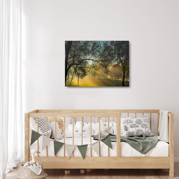 Staklena slika izlaska sunca (70x50 cm)