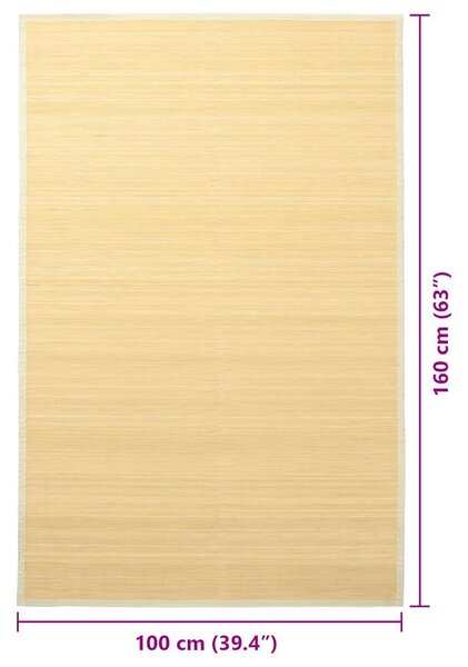 Tepih od bambusa 100 x 160 cm prirodne boje - Prirodna 100 x 160 cm Prirodna 100 x 160 cm