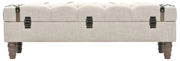 Klupa za pohranu od masivnog drva i čelika 111 x 34 x 37 cm