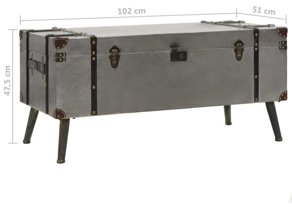 Stol za kavu od MDF-a i aluminija 102 x 51 x 47 5 cm