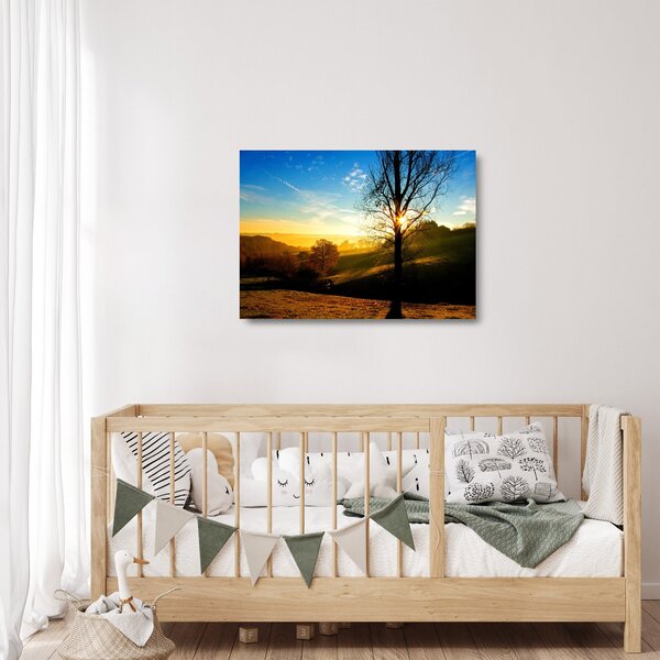 Staklena slika izlaska sunca (70x50 cm)
