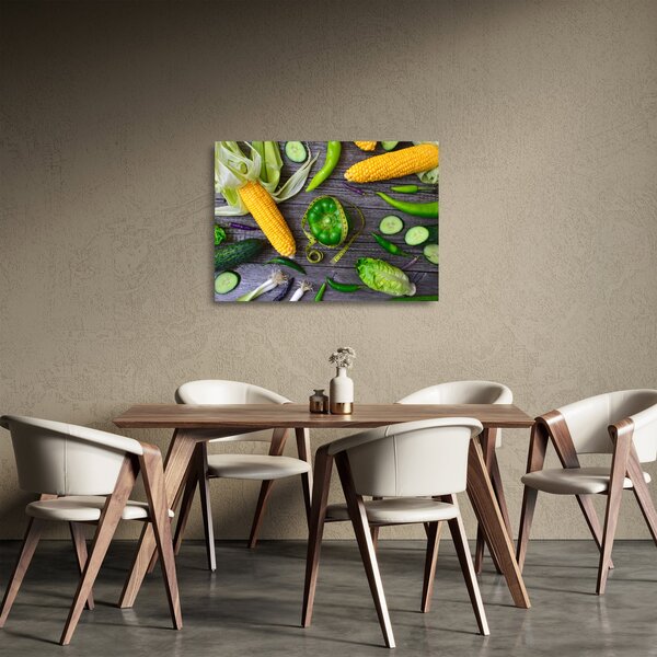 Staklena slika s povrćem (70x50 cm)