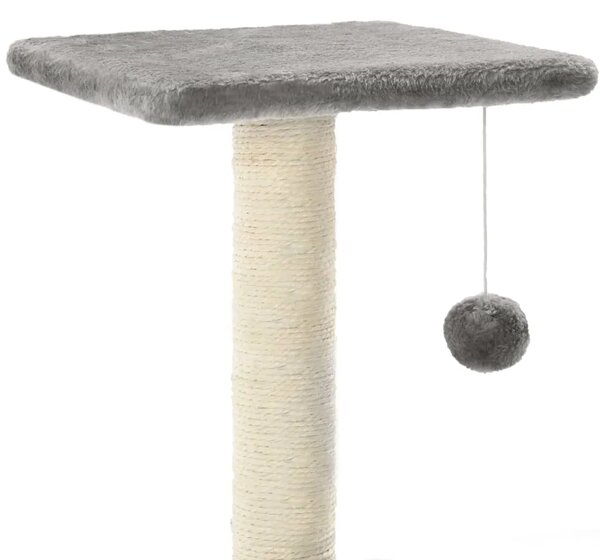 Penjalica za mačke - Kuća za mačke - Grebalica sa stupovima za grebanje od sisala 65 cm siva - Siva 65 cm Siva
