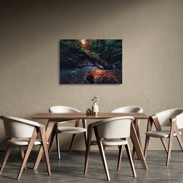Staklena slika planinskog potoka (70x50 cm)