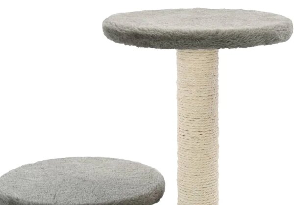 Penjalica za mačke - Kuća za mačke - Grebalica i stupovi za grebanje od sisala 60 cm siva - Siva 60 cm Siva