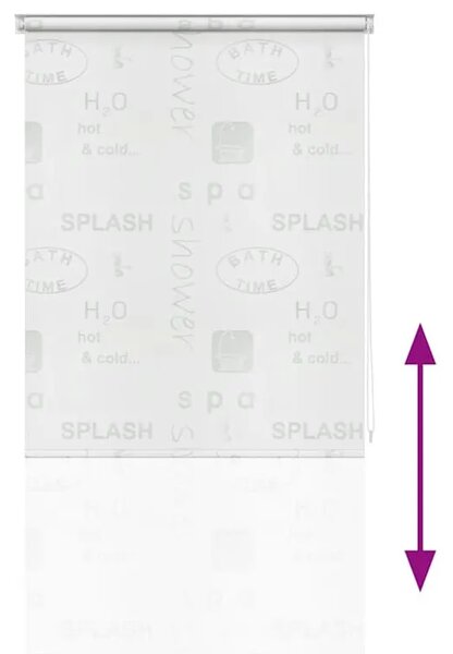 Zavjesa za tuš - Roleta za tuš 80 x 240 cm s natpisom Splash - 80 x 240 cm Prskano 80 x 240 cm Prskano