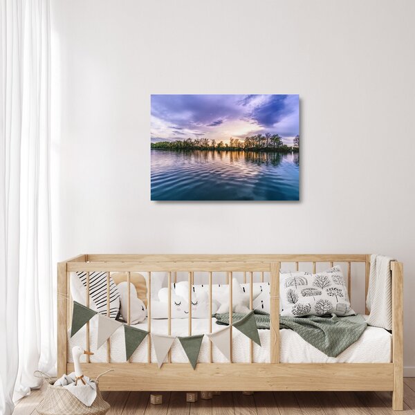 Staklena slika jezera (70x50 cm)
