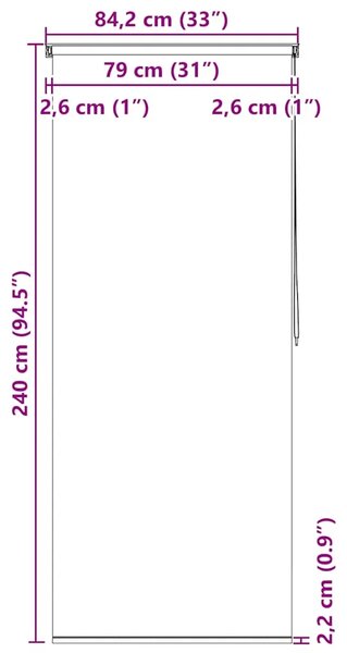 Rolo zastor za tuš 80 x 240 cm s uzorkom krugova - 80 x 240 cm Krug 80 x 240 cm Krug