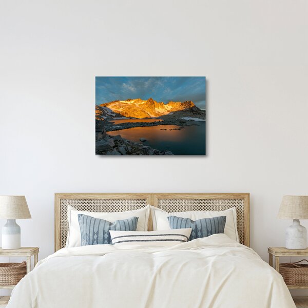 Staklena slika visokogorskog krajolika (70x50 cm)