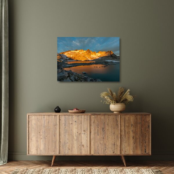 Staklena slika visokogorskog krajolika (70x50 cm)