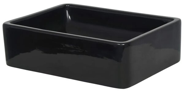 Keramički kvadratni Lavabo - Umivaonik 41 x 30 x 12 cm crni - Crna Crna