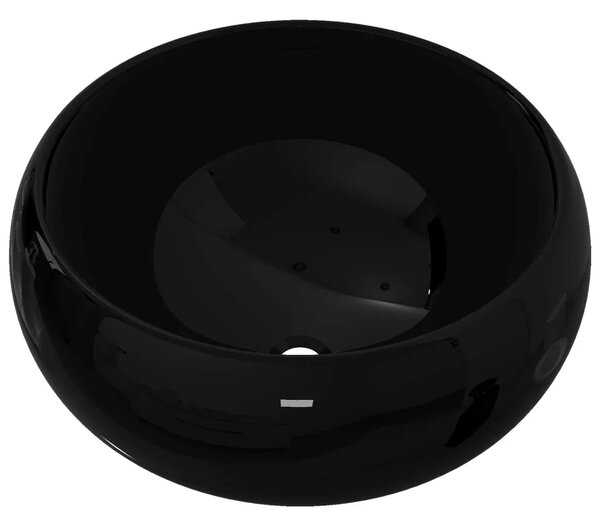 Keramički okrugli Lavabo - Umivaonik 40 x 15 cm crni - Crna Crna