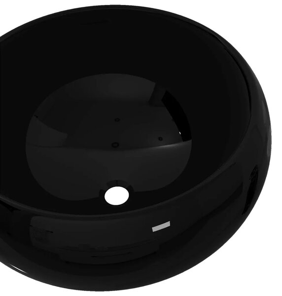 Keramički okrugli Lavabo - Umivaonik 40 x 15 cm crni - Crna Crna