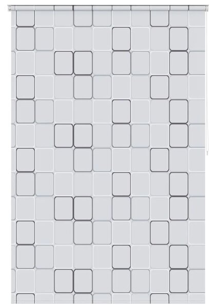 Zavjesa za tuš - Roleta za tuš 140 x 240 cm s uzorkom kvadrata - 140 x 240 cm Četvrtasto 140 x 240 cm Četvrtasto