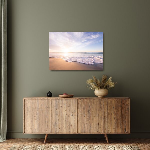 Staklena slika pješčane plaže (70x50 cm)