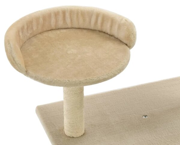 Penjalica za mačke - Kuća za mačke - Grebalica sa stupovima za grebanje od sisala 95 cm bež - Bež 95 cm Bež