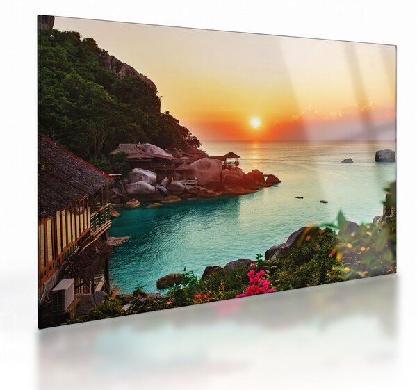 Staklena slika prekrasne plaže (70x50 cm)