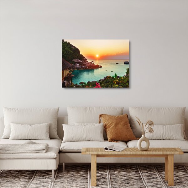 Staklena slika prekrasne plaže (70x50 cm)