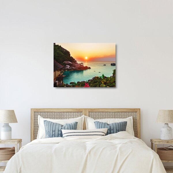 Staklena slika prekrasne plaže (70x50 cm)