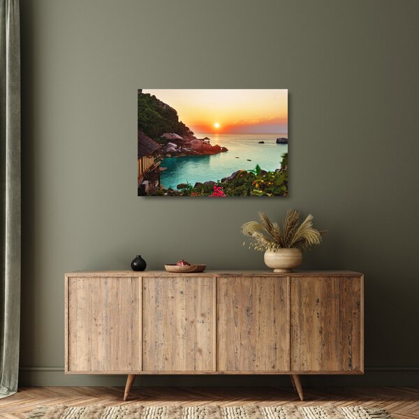 Staklena slika prekrasne plaže (70x50 cm)