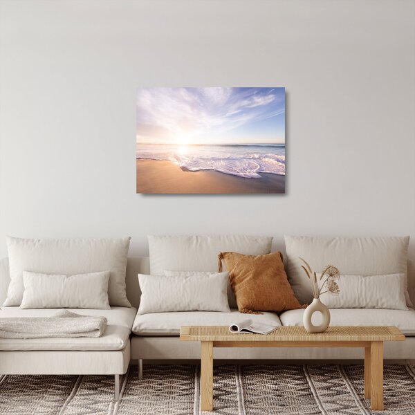 Staklena slika pješčane plaže (70x50 cm)