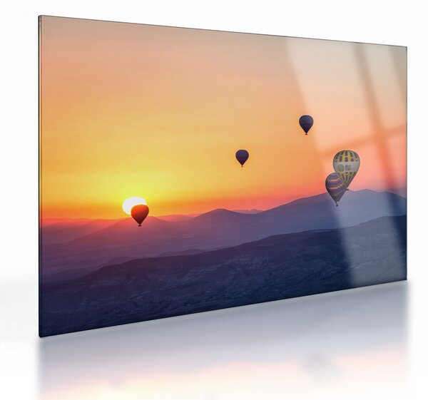Staklena slika balona na vrući zrak (70x50 cm)