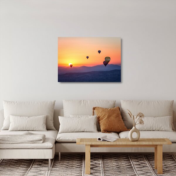 Staklena slika balona na vrući zrak (70x50 cm)