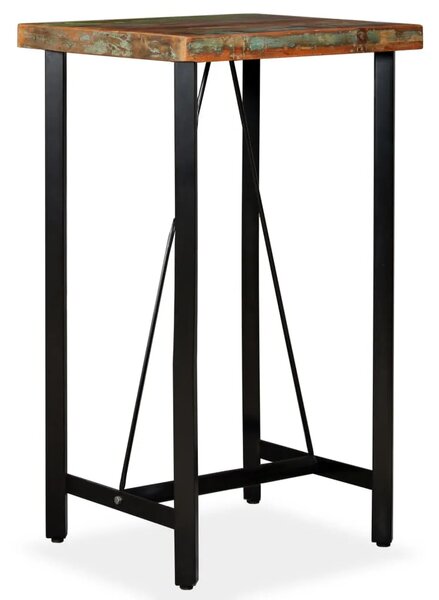 Barski stol od masivnog obnovljenog drva 60x60x107 cm - Smeđa 60 x 60 x 107 cm 1 Smeđa