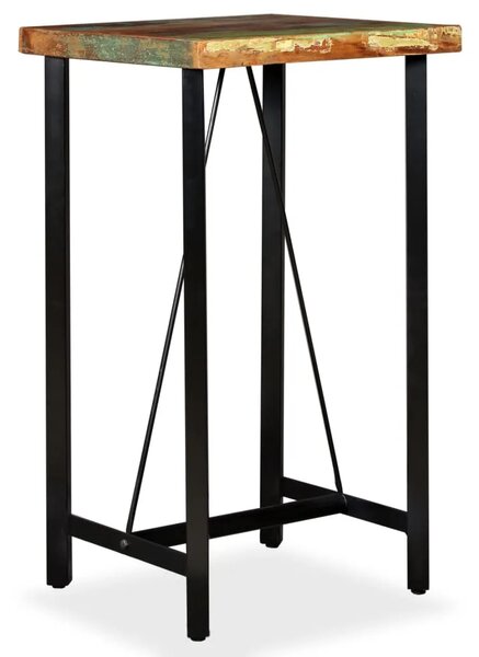 Barski stol od masivnog obnovljenog drva 60x60x107 cm - Smeđa 60 x 60 x 107 cm 1 Smeđa