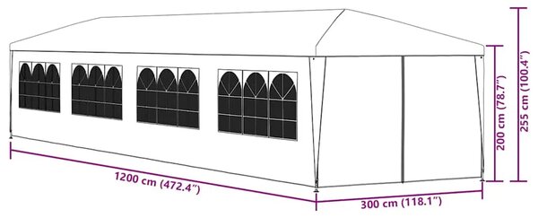 Vrtni Šator 3x12 m Bijeli - Bijela 3 x 12 m 1 Bijela