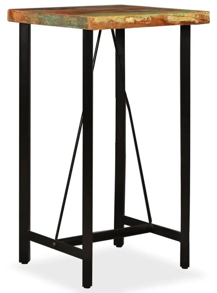 Barski stol od masivnog obnovljenog drva 60x60x107 cm - Smeđa 60 x 60 x 107 cm 1 Smeđa