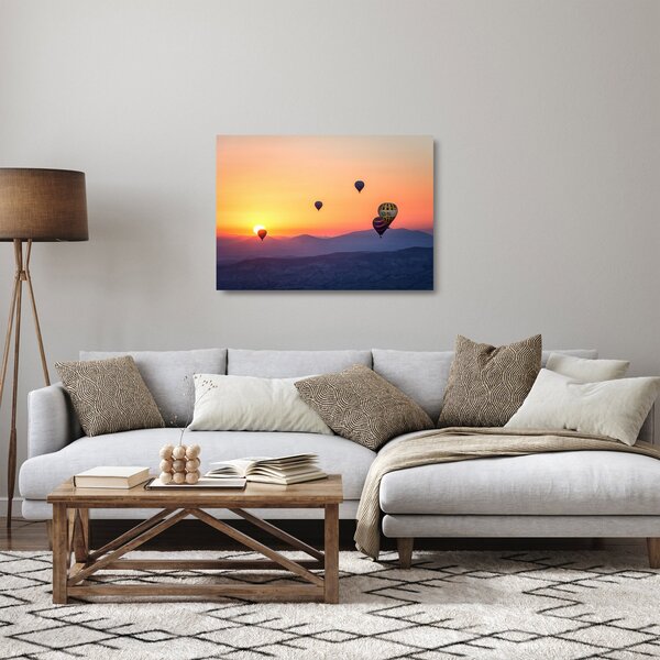 Staklena slika balona na vrući zrak (70x50 cm)