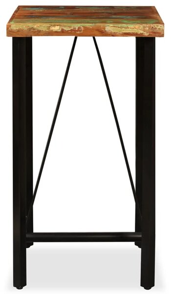 Barski stol od masivnog obnovljenog drva 60x60x107 cm - Smeđa 60 x 60 x 107 cm 1 Smeđa
