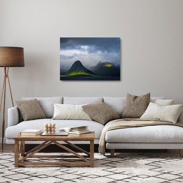 Staklena slika gorja (70x50 cm)