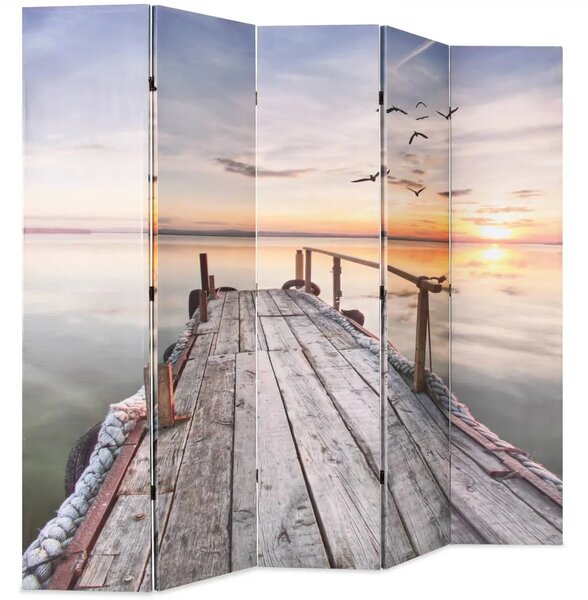 Paravan - Sklopiva sobna pregrada s uzorkom jezera 200 x 170 cm - 200 x 170 cm 1 5 200 x 170 cm