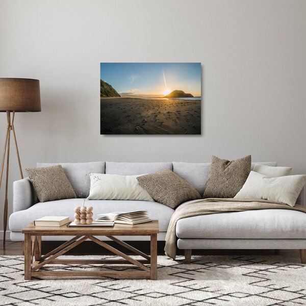 Staklena slika plaže (70x50 cm)
