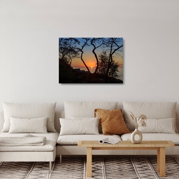 Staklena slika zalaska sunca (70x50 cm)