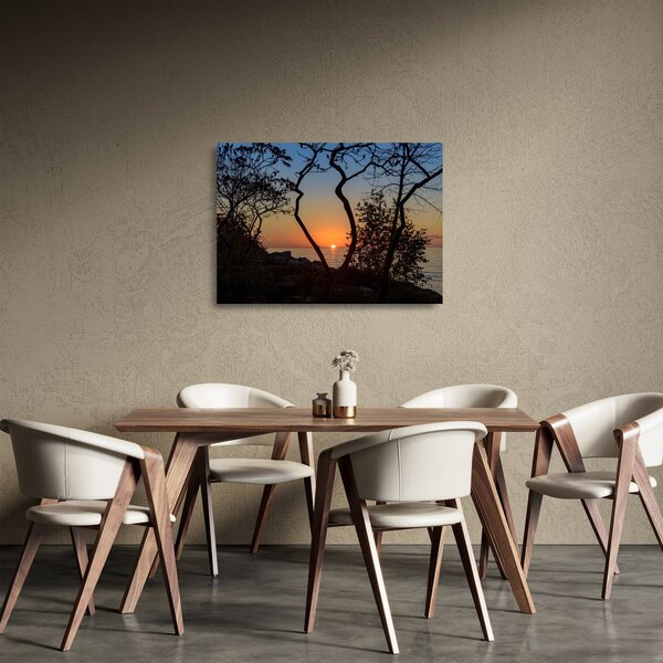 Staklena slika zalaska sunca (70x50 cm)