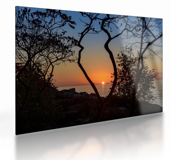 Staklena slika zalaska sunca (70x50 cm)
