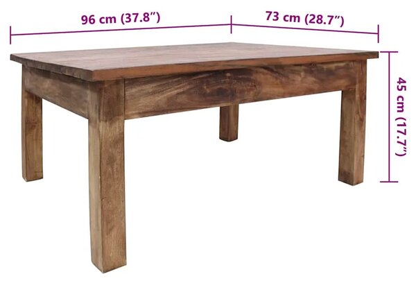 Stolić za kavu od masivnog drva mahagonija 96 x 73 x 45 cm