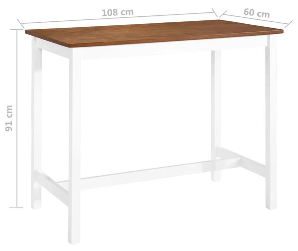 Barski stol od masivnog drva 108x60x91 cm