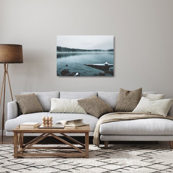Staklena slika - ledeno sjeverno jezero (70x50 cm)