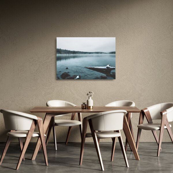Staklena slika - ledeno sjeverno jezero (70x50 cm)
