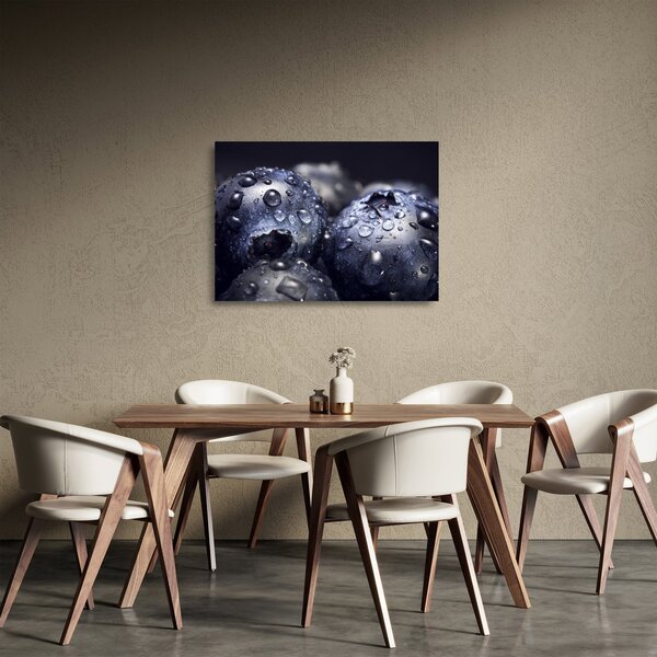 Staklena slika voća s kapima vode (70x50 cm)