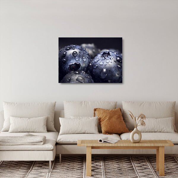 Staklena slika voća s kapima vode (70x50 cm)